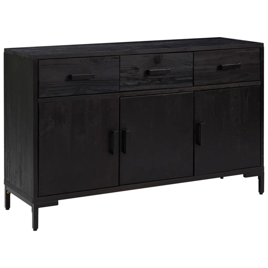 Dressoir 110X35X70 Cm Massief Grenenhout Zwart