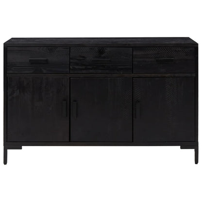 Dressoir 110X35X70 Cm Massief Grenenhout Zwart