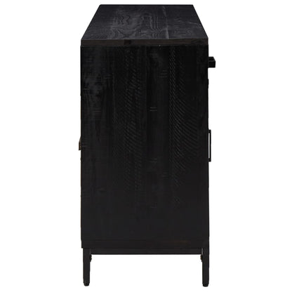Dressoir 110X35X70 Cm Massief Grenenhout Zwart