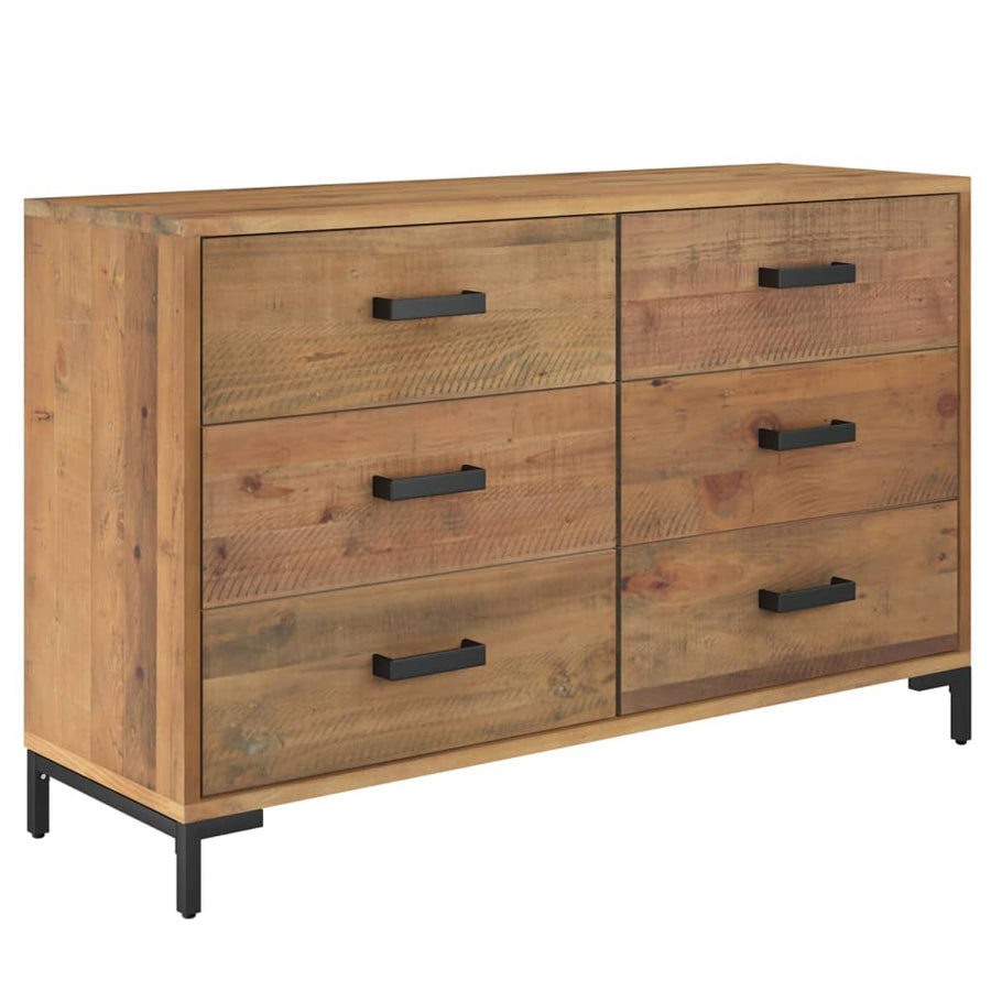 Dressoir 110x35x70 cm massief grenenhout bruin
