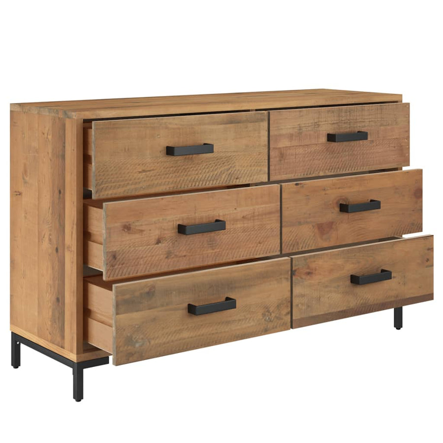 Dressoir 110x35x70 cm massief grenenhout bruin