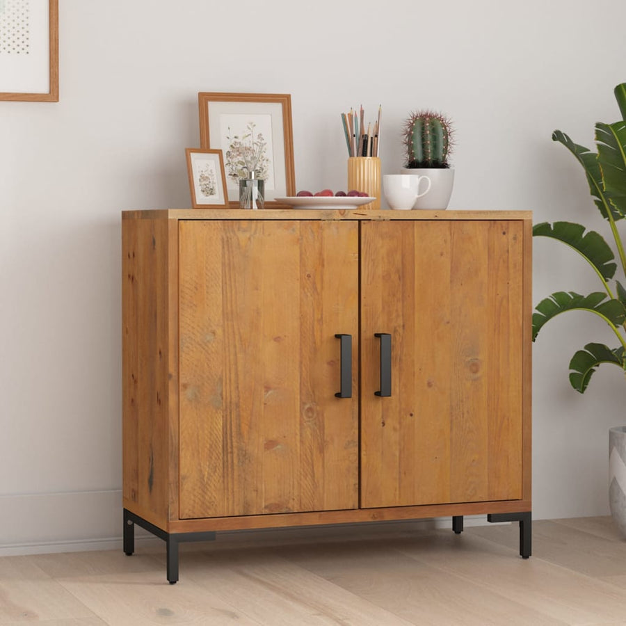 Dressoir 75X35X70 Cm Massief Grenenhout Bruin