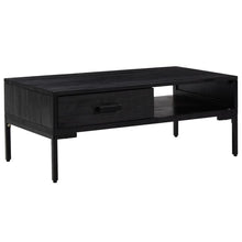 Salontafel 90X50X35 Cm Massief Grenenhout Zwart