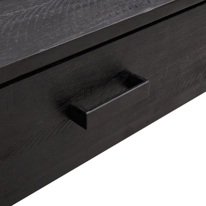 Salontafel 90X50X35 Cm Massief Grenenhout Zwart