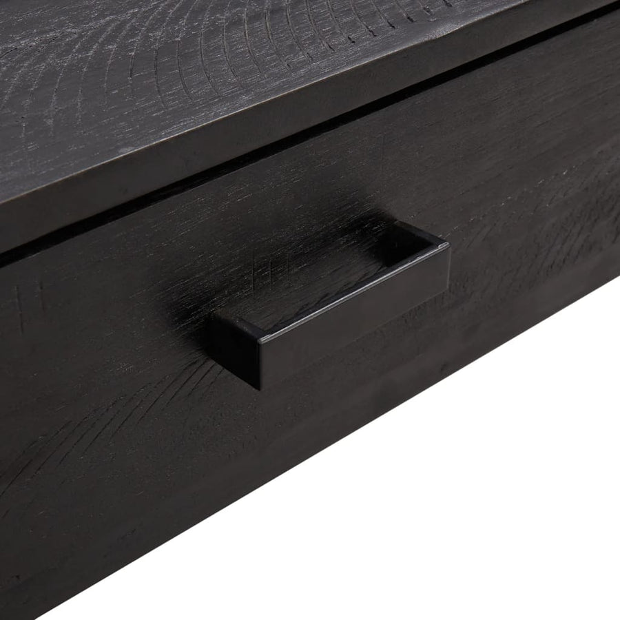 Salontafel 90X50X35 Cm Massief Grenenhout Zwart