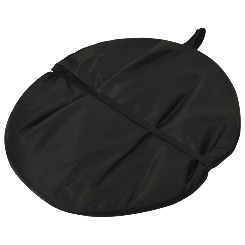 Achtergrondscherm studio 2-in-1 ovaal 200x150 cm zwart