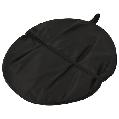 Achtergrondscherm studio 2-in-1 ovaal 200x150 cm zwart