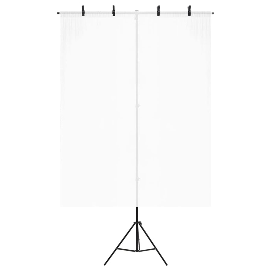 Achtergrondstandaard T-Vormig 151X60X(70-200) Cm Zwart 151 x 60 x 200 cm