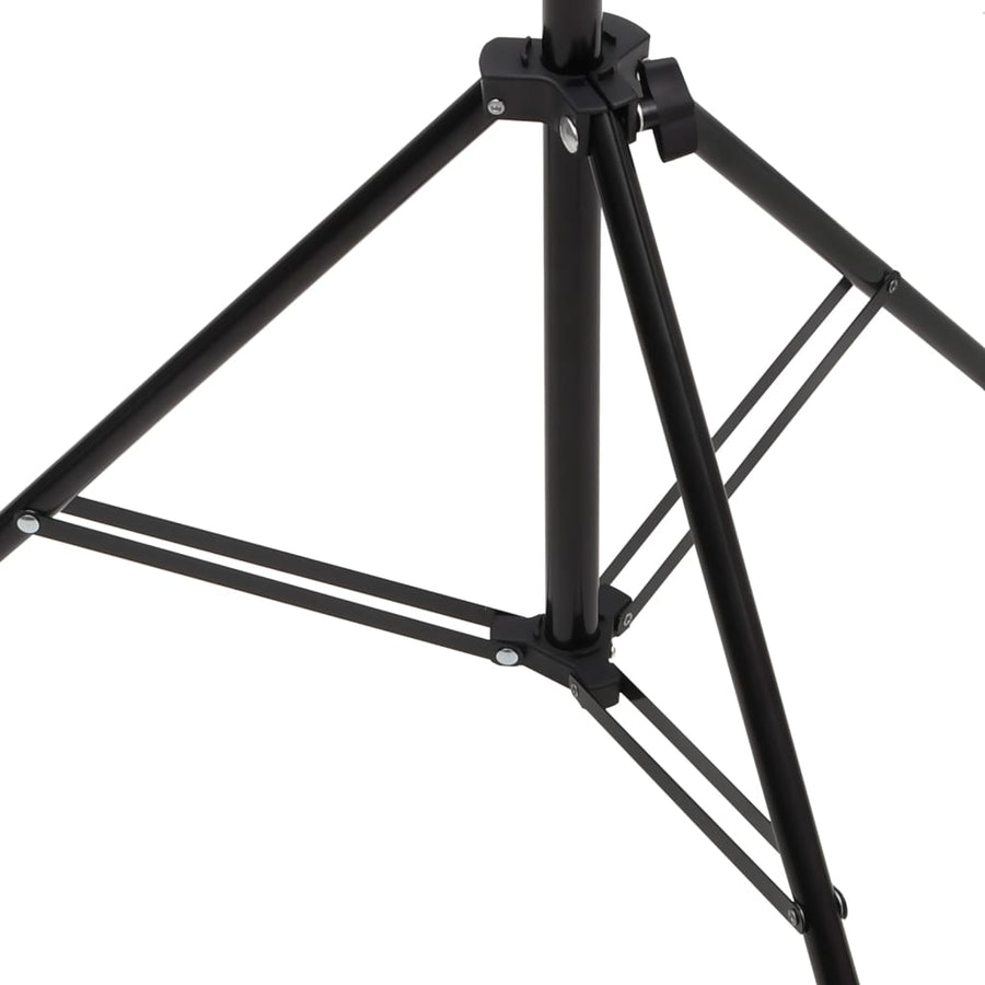 Achtergrondstandaard T-Vormig 151X60X(70-200) Cm Zwart 151 x 60 x 200 cm