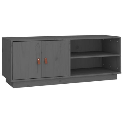 Tv-Meubel 05X34X40 Cm Massief Grenenhout Grijs