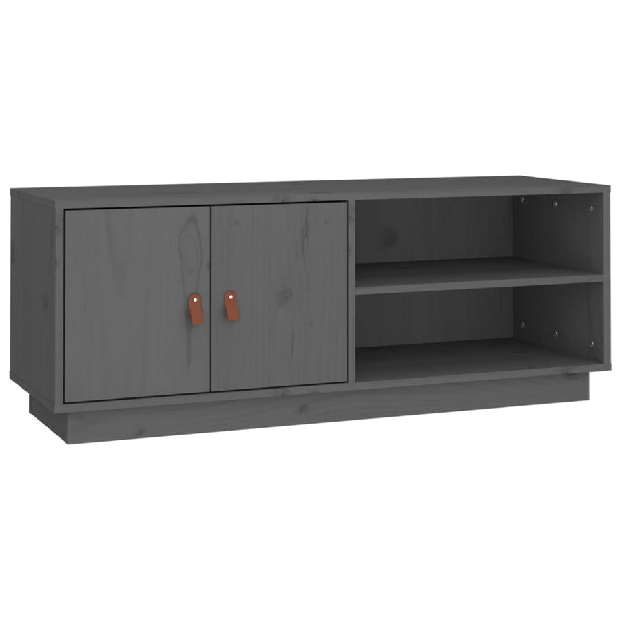 Tv-Meubel 05X34X40 Cm Massief Grenenhout Grijs