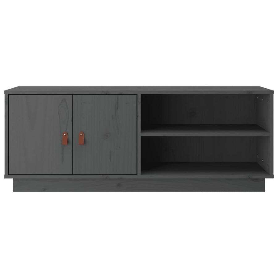 Tv-Meubel 05X34X40 Cm Massief Grenenhout Grijs