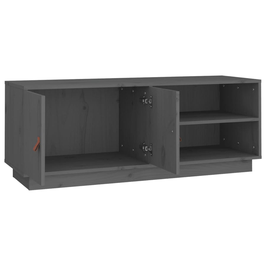Tv-Meubel 05X34X40 Cm Massief Grenenhout Grijs