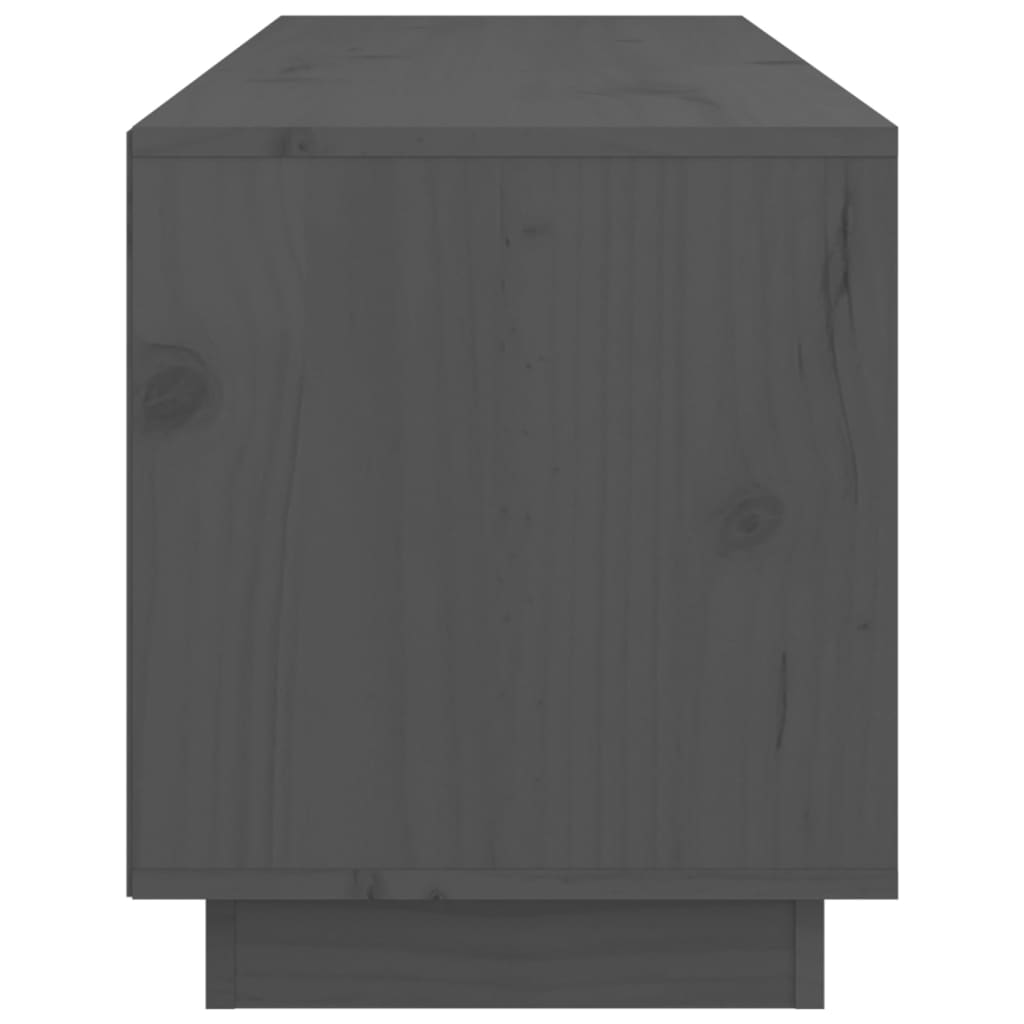 Tv-Meubel 05X34X40 Cm Massief Grenenhout Grijs