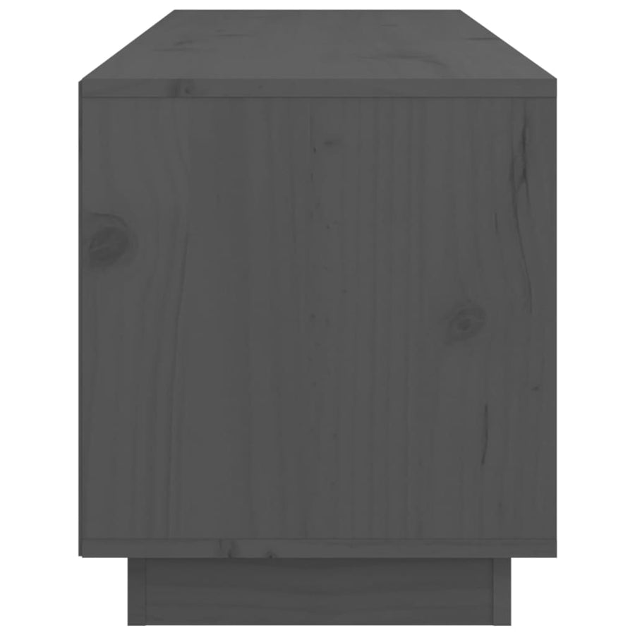 Tv-Meubel 05X34X40 Cm Massief Grenenhout Grijs