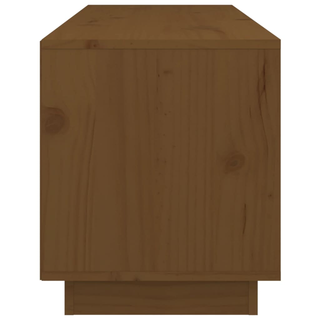 Tv-Meubel 05X34X40 Cm Massief Grenenhout Honingbruin