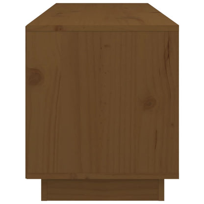 Tv-Meubel 05X34X40 Cm Massief Grenenhout Honingbruin