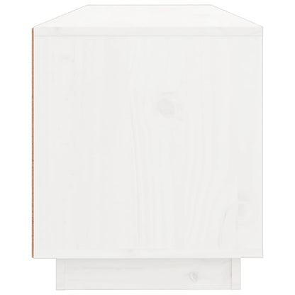 Tv-Meubel 00X34X40 Cm Massief Grenenhout Wit