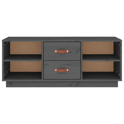 Tv-Meubel 00X34X40 Cm Massief Grenenhout Grijs