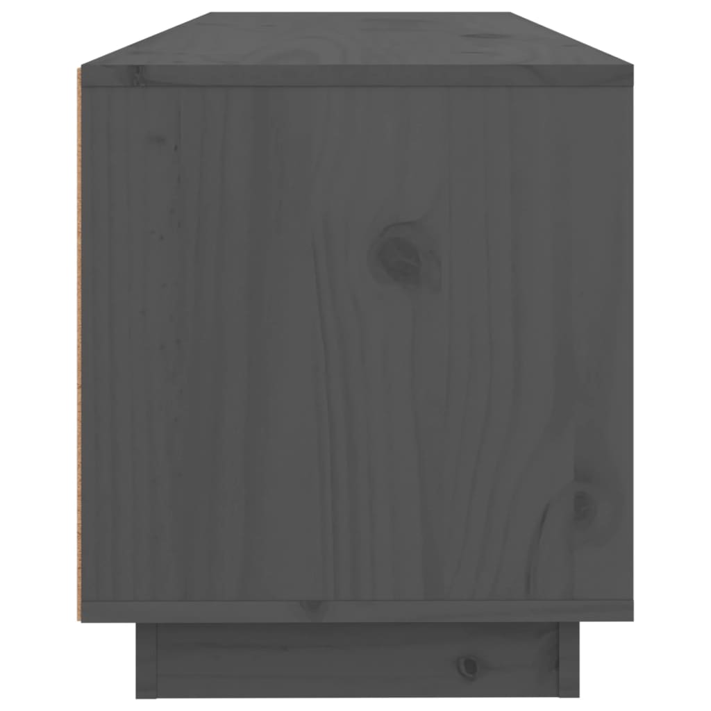 Tv-Meubel 00X34X40 Cm Massief Grenenhout Grijs