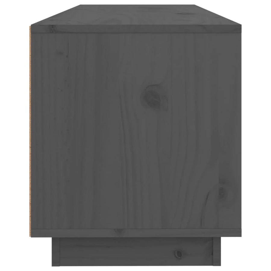 Tv-Meubel 00X34X40 Cm Massief Grenenhout Grijs