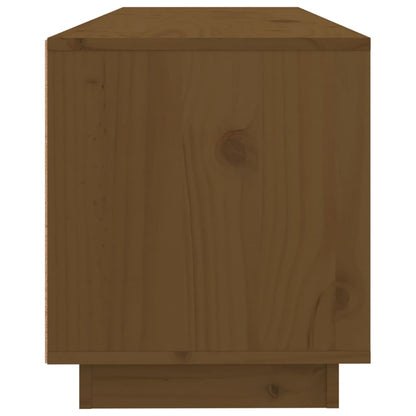 Tv-Meubel 00X34X40 Cm Massief Grenenhout Honingbruin