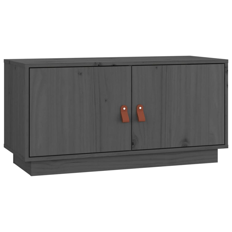 Tv-Meubel 80X34X40 Cm Massief Grenenhout Grijs