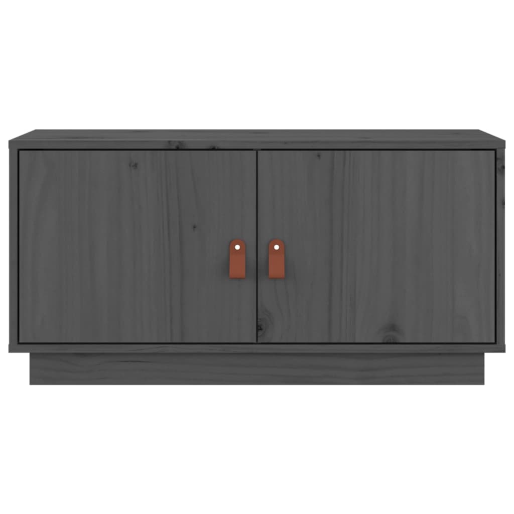 Tv-Meubel 80X34X40 Cm Massief Grenenhout Grijs
