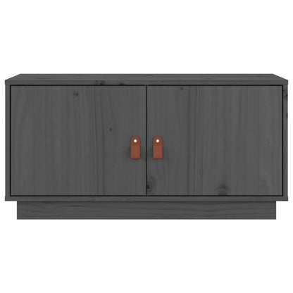 Tv-Meubel 80X34X40 Cm Massief Grenenhout Grijs