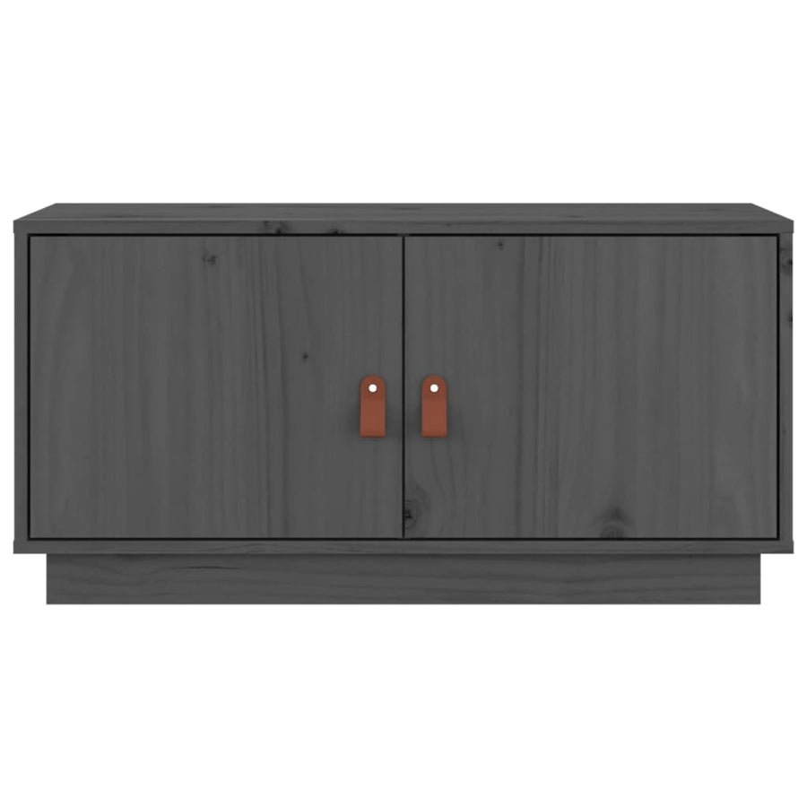 Tv-Meubel 80X34X40 Cm Massief Grenenhout Grijs