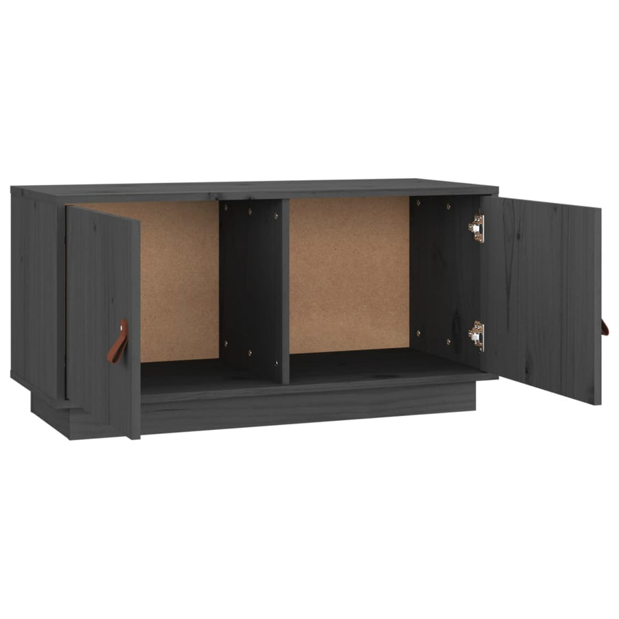 Tv-Meubel 80X34X40 Cm Massief Grenenhout Grijs