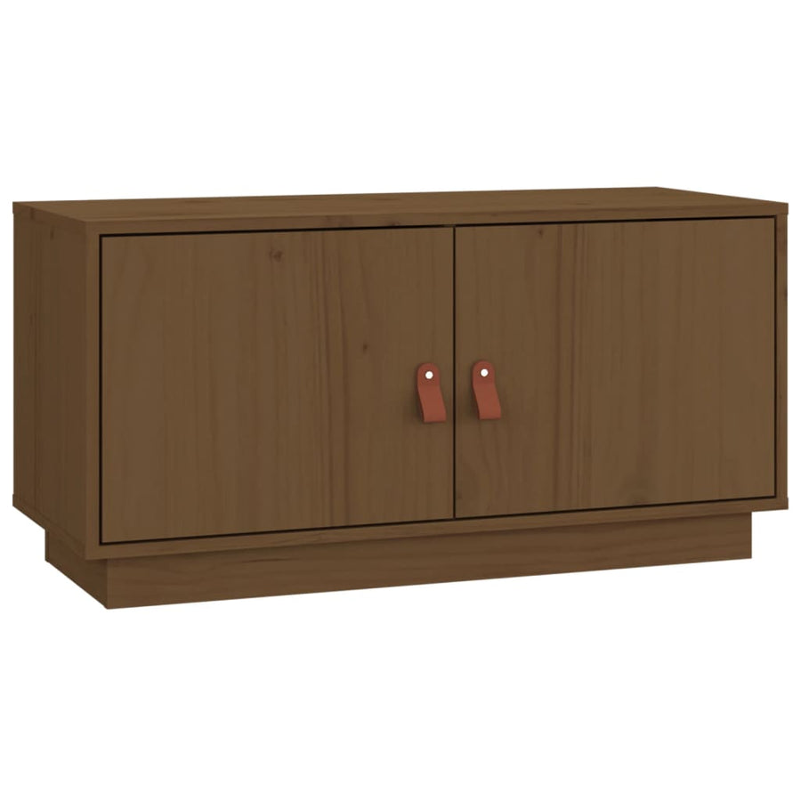 Tv-Meubel 80X34X40 Cm Massief Grenenhout Honingbruin