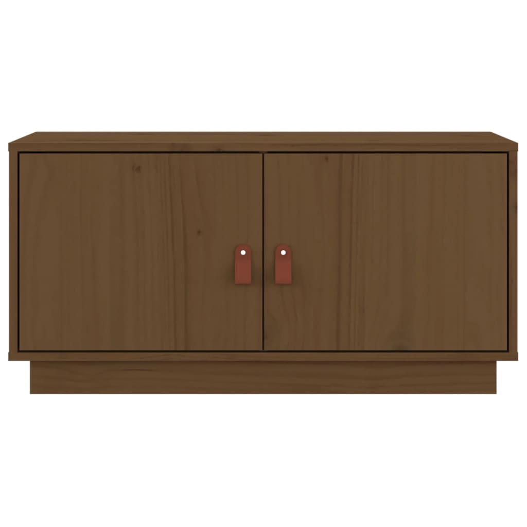 Tv-Meubel 80X34X40 Cm Massief Grenenhout Honingbruin