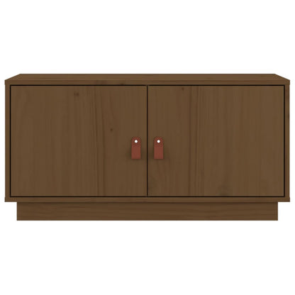 Tv-Meubel 80X34X40 Cm Massief Grenenhout Honingbruin