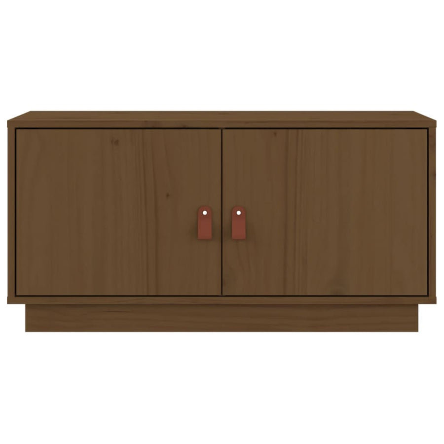 Tv-Meubel 80X34X40 Cm Massief Grenenhout Honingbruin