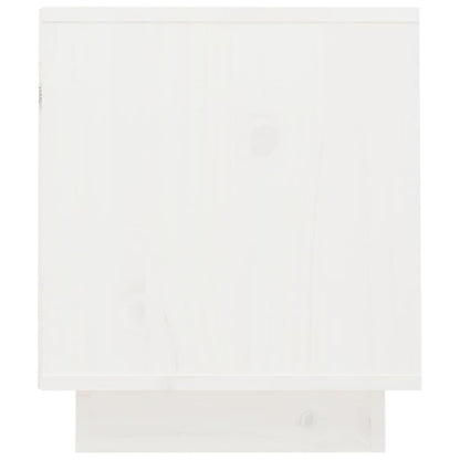 Tv-Meubel 70X34X40 Cm Massief Grenenhout Wit