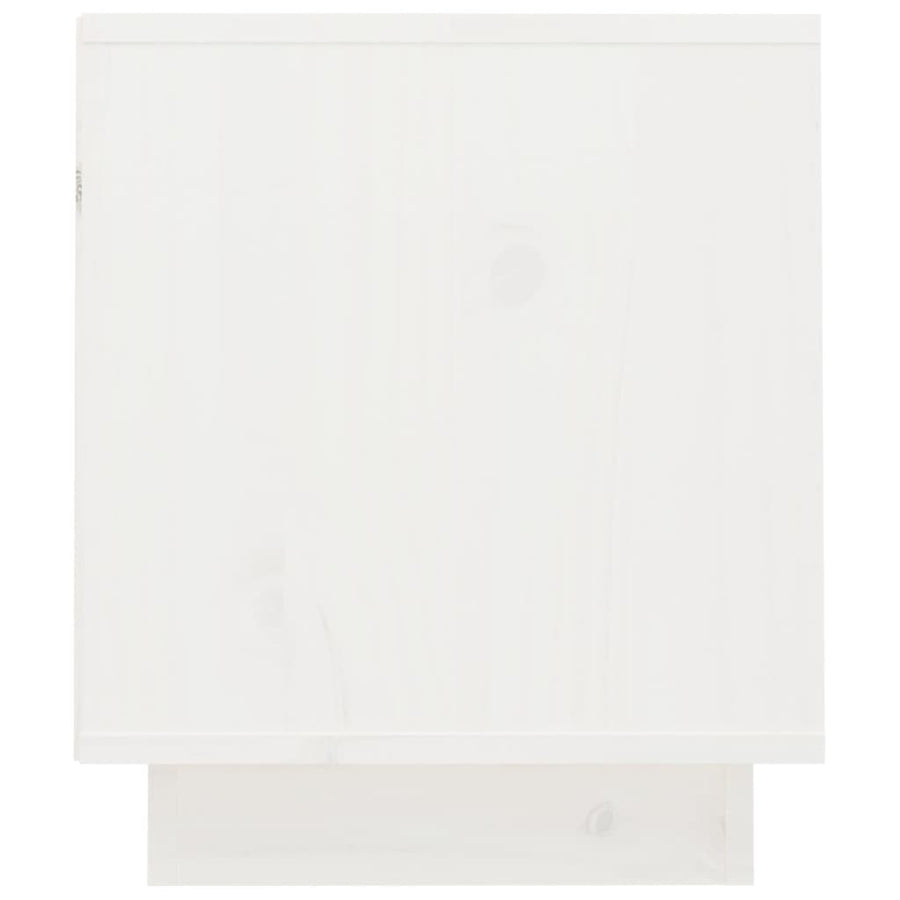 Tv-Meubel 70X34X40 Cm Massief Grenenhout Wit