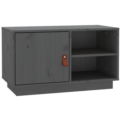 Tv-Meubel 70X34X40 Cm Massief Grenenhout Grijs