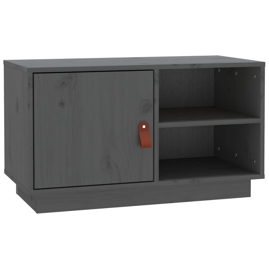 Tv-Meubel 70X34X40 Cm Massief Grenenhout Grijs