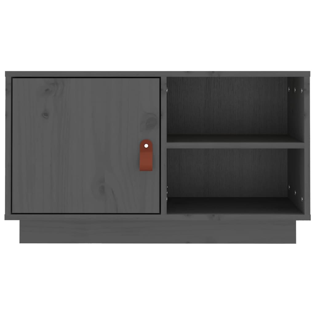 Tv-Meubel 70X34X40 Cm Massief Grenenhout Grijs