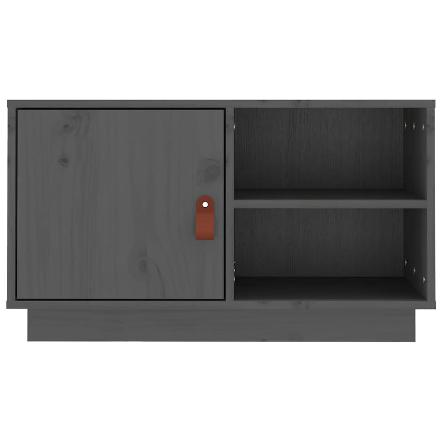 Tv-Meubel 70X34X40 Cm Massief Grenenhout Grijs
