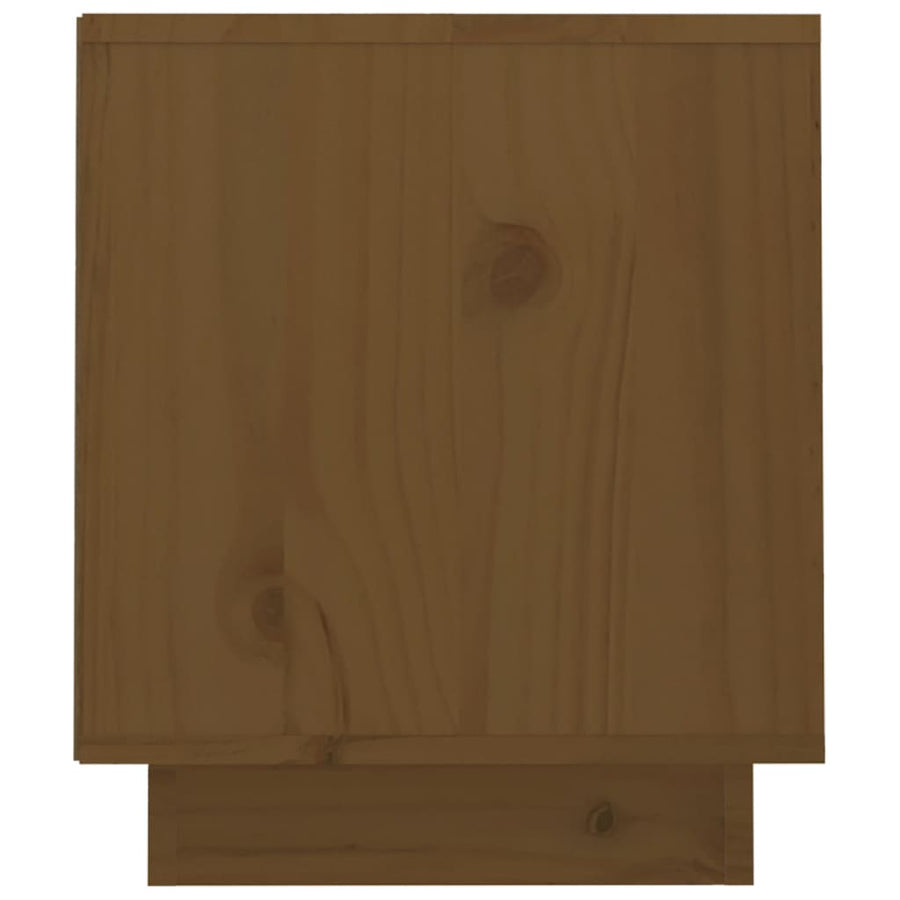 Tv-Meubel 70X34X40 Cm Massief Grenenhout Honingbruin