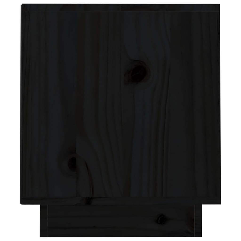 Tv-Meubel 70X34X40 Cm Massief Grenenhout Zwart