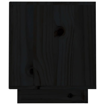 Tv-Meubel 70X34X40 Cm Massief Grenenhout Zwart
