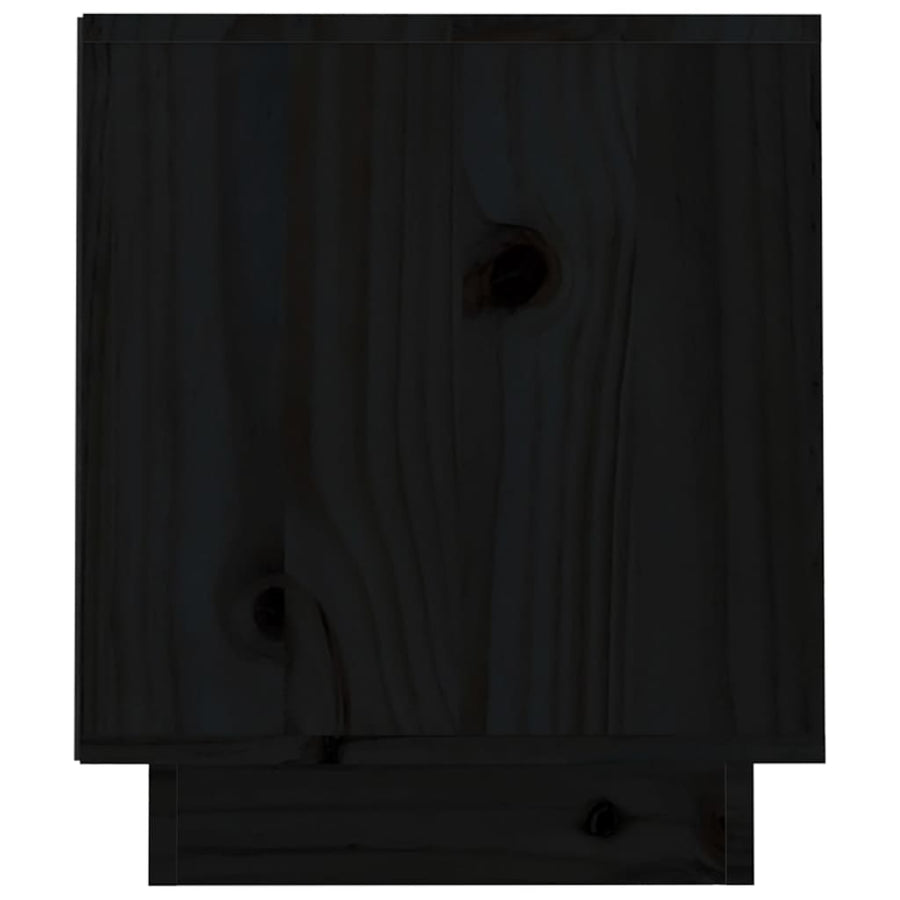 Tv-Meubel 70X34X40 Cm Massief Grenenhout Zwart