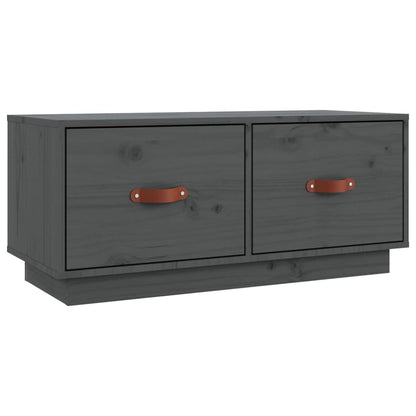 Tv-Meubel 80X34X35 Cm Massief Grenenhout Grijs