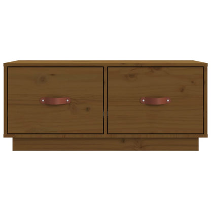 Tv-Meubel 80X34X35 Cm Massief Grenenhout Honingbruin