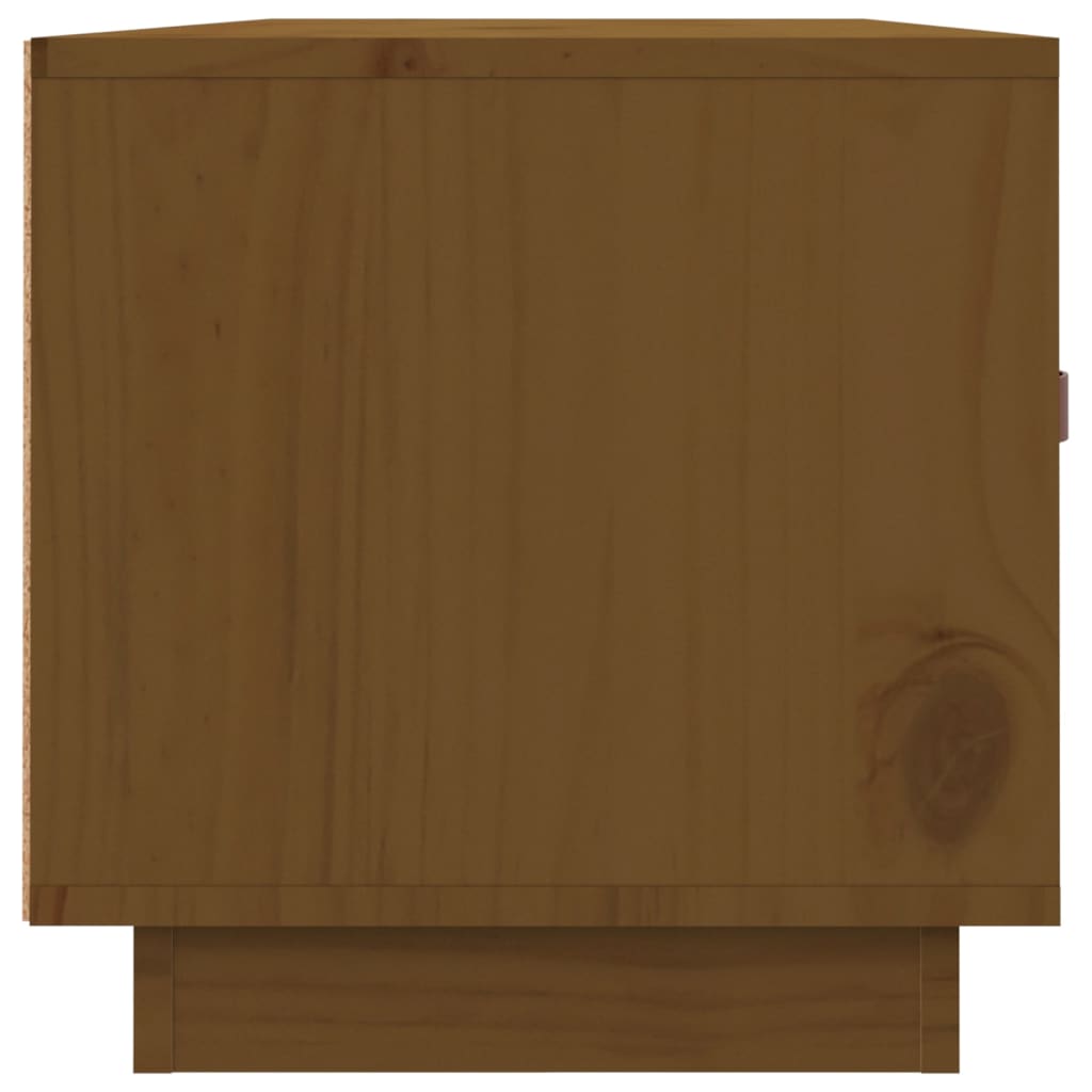 Tv-Meubel 80X34X35 Cm Massief Grenenhout Honingbruin