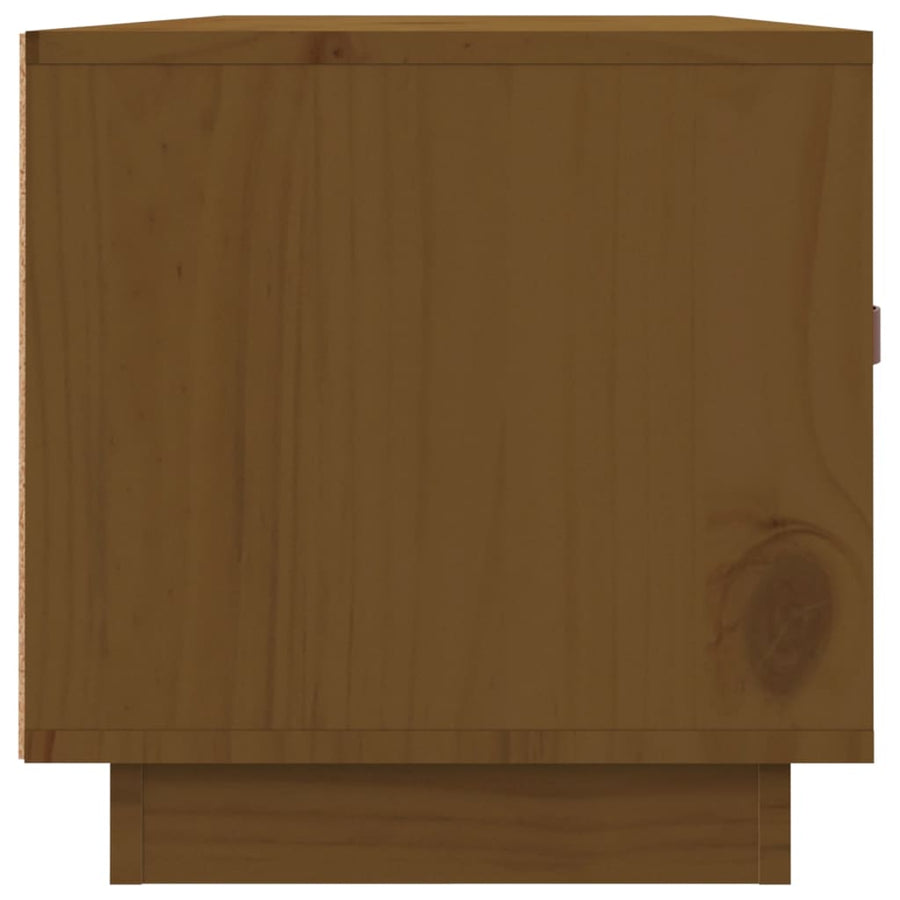 Tv-Meubel 80X34X35 Cm Massief Grenenhout Honingbruin