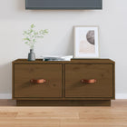 TV cabinet 80x34x35 cm solid pine honey brown